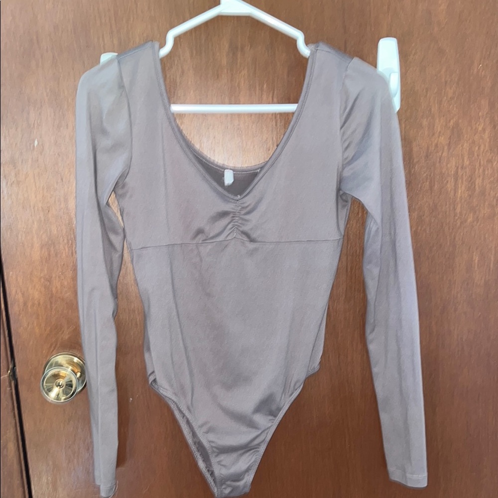 Purple/Gray Long Sleeve Bodysuit